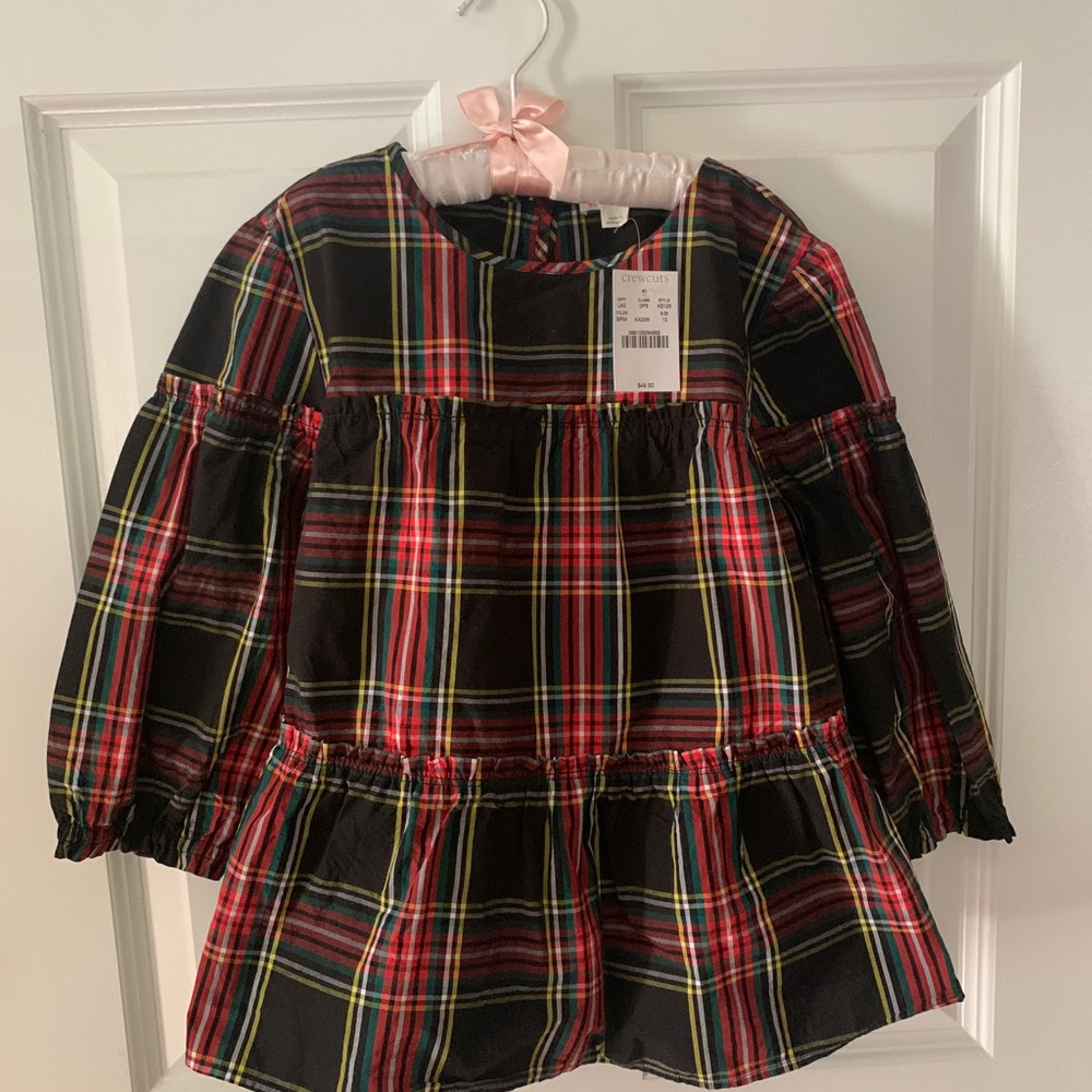 J Crew Tartan Plaid Girls Top